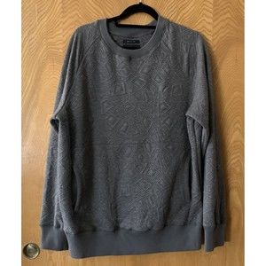 Publish Brand Sweater Men's Size XL Gray Textured Kangaroo Pocket Long Sleeve